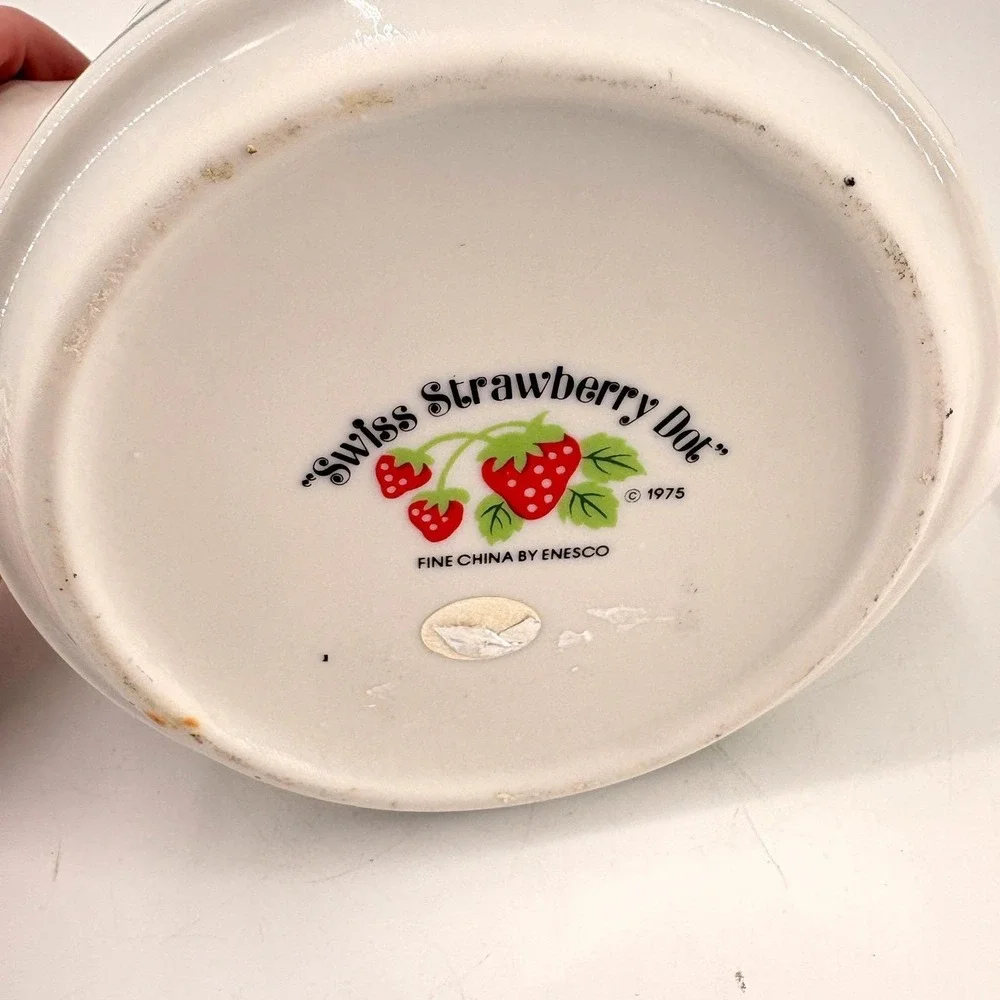 Vintage Strawberry Teapot Cottagecore Farmhouse Country Kitchen‎ Tea Pot Decor